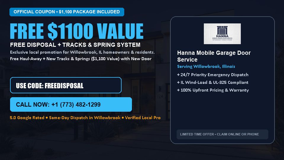 Hanna Mobile Garage Door Service FREE Haul-Away & Heavy-Duty Tracks with New Door